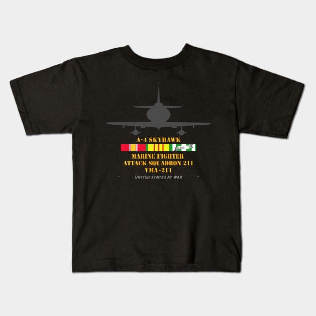 A-4 Skyhawk - VMA 211 w VN SVC Kids T-Shirt by twix123844